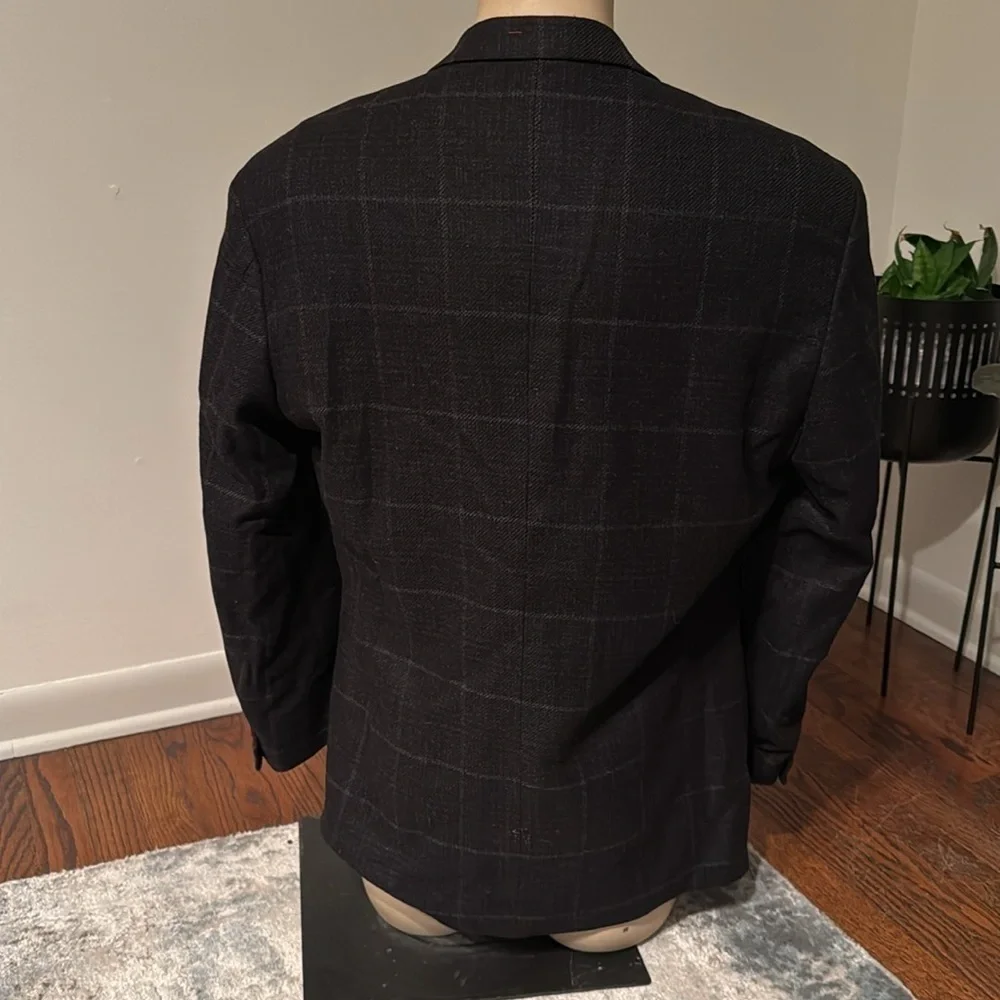 Lubiam Men’s Suit Jacket Plaid Cashmere Stuart Chicago Made in Italy